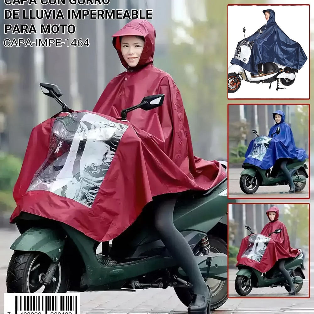 Ponchos Ciclo Motorizado Impermeable Protector de Lluvias Vino