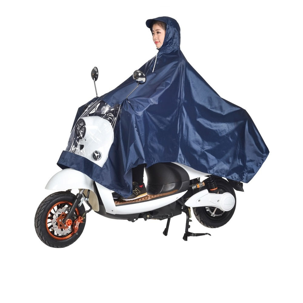 Ponchos Ciclo Motorizado Impermeable Protector de Lluvias Azul Oscuro
