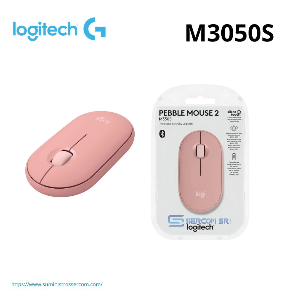 MOUSE LOGITECH PEBBLE 2 M350S BLUETOOTH WIRELESS ROSE