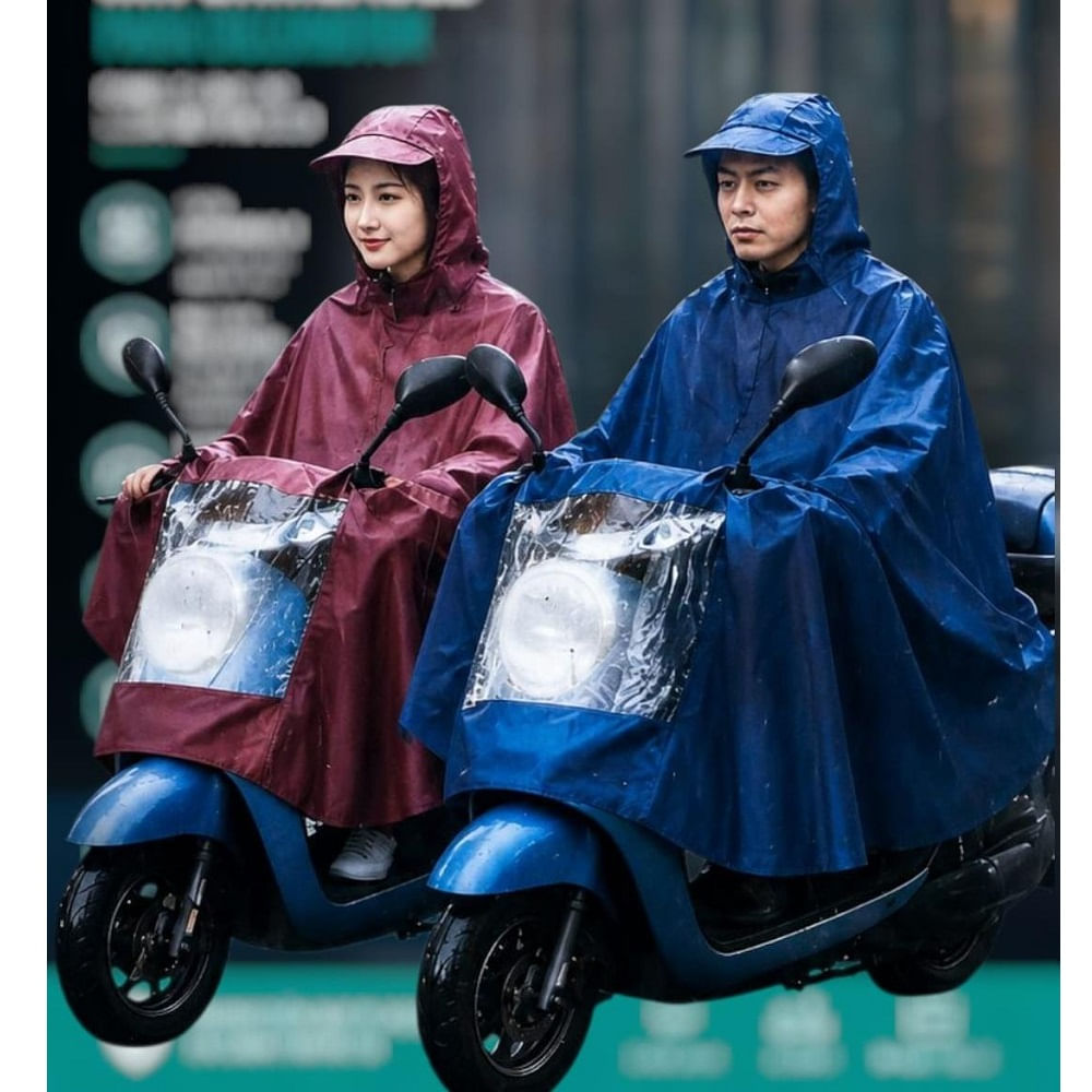 Ponchos Ciclo Motorizado Impermeable Protector de Lluvias Azul
