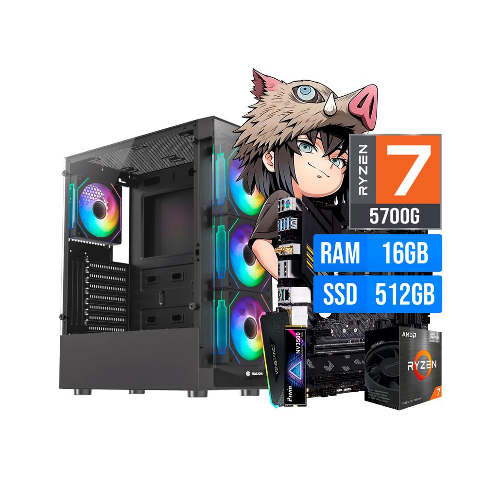CPU GAMER RYZEN 7 5700G 16GB 512GB SSD