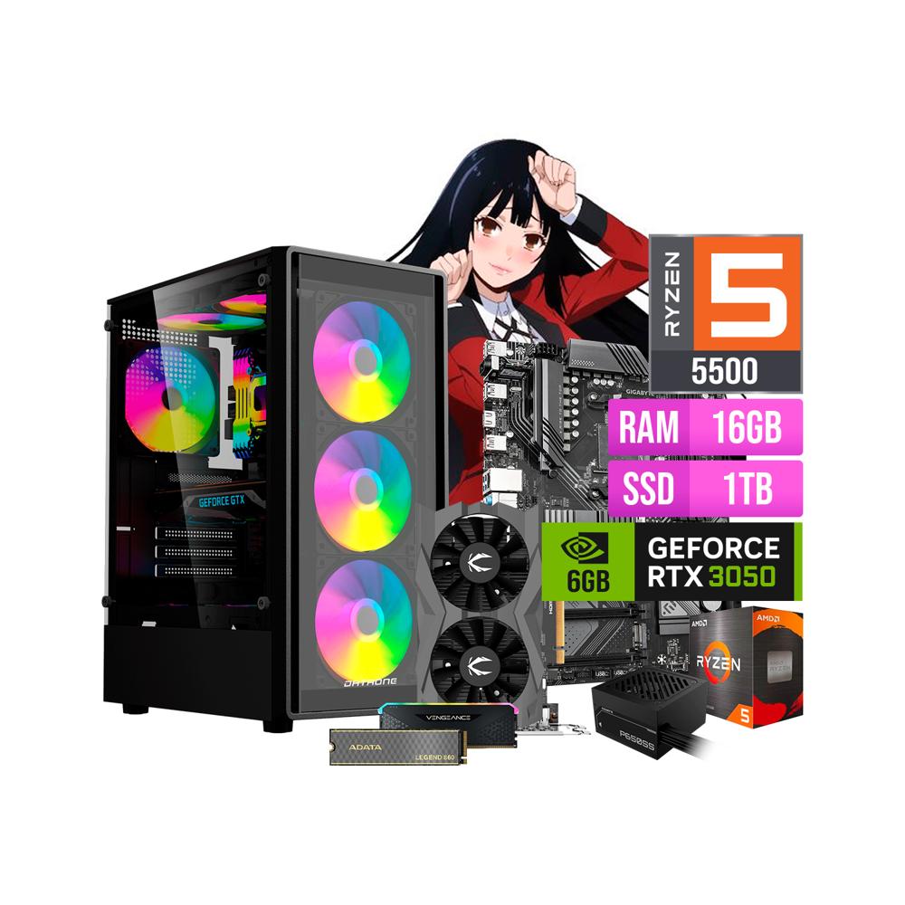CPU GAMER RYZEN 5 5500 16GB RAM 1TB SSD RTX 3050 6GB