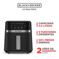 Freidora de Aire BLACK+DECKER Purifry 5.5L Negro