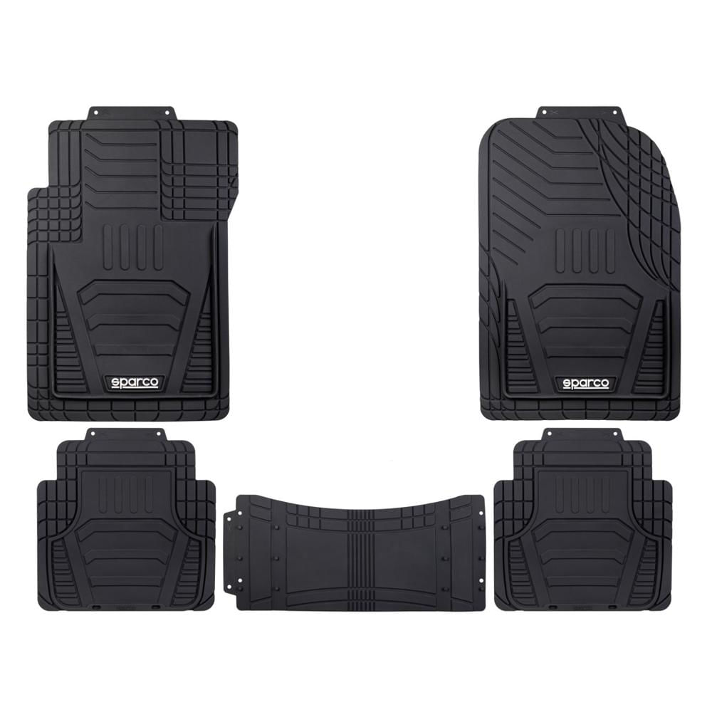 Alfombras de Piso para Auto SPARCO SPF509BK-5 Negro 5 Piezas Antideslizante