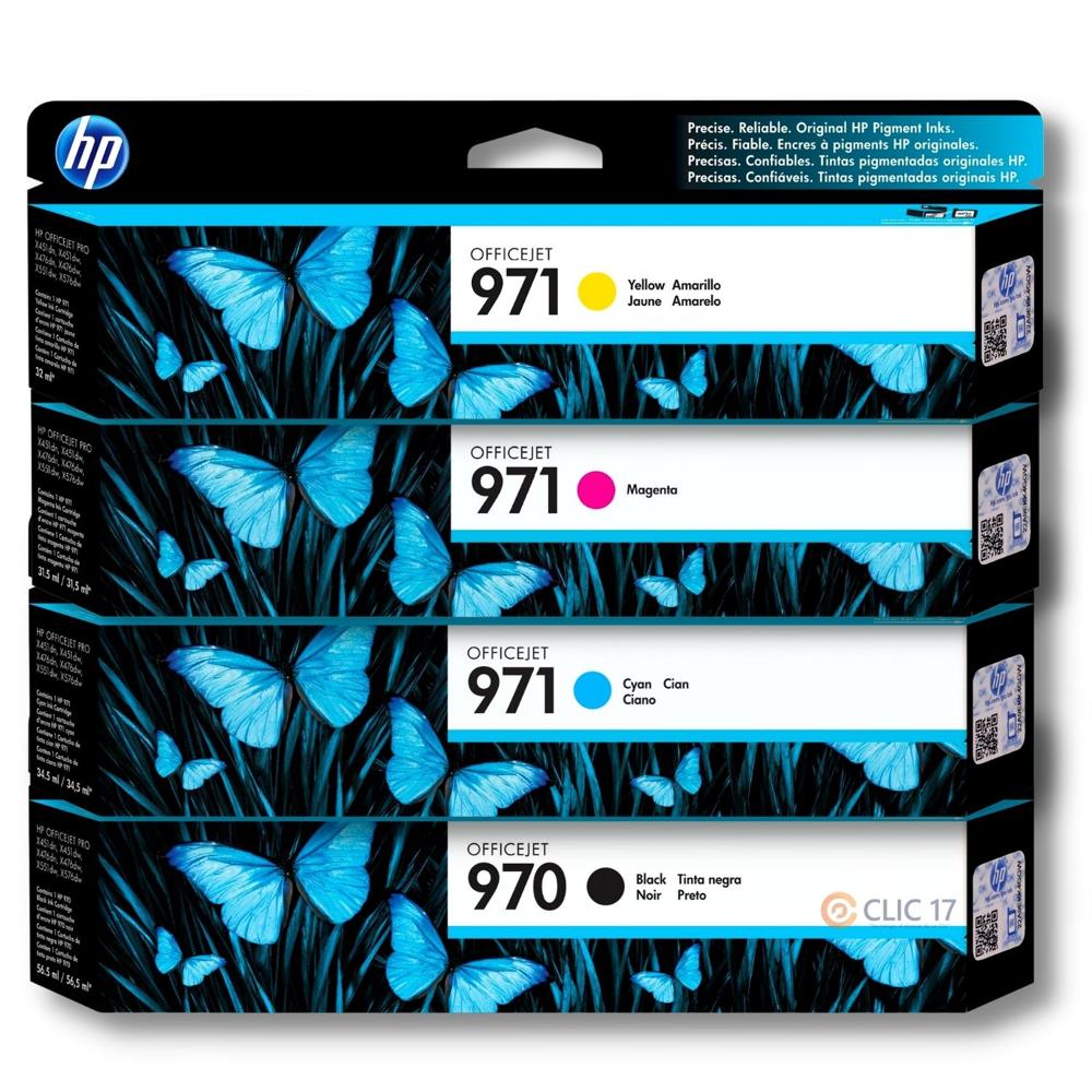 TINTA HP 970 971 PACK DE 4 COLORES ORIGINAL
