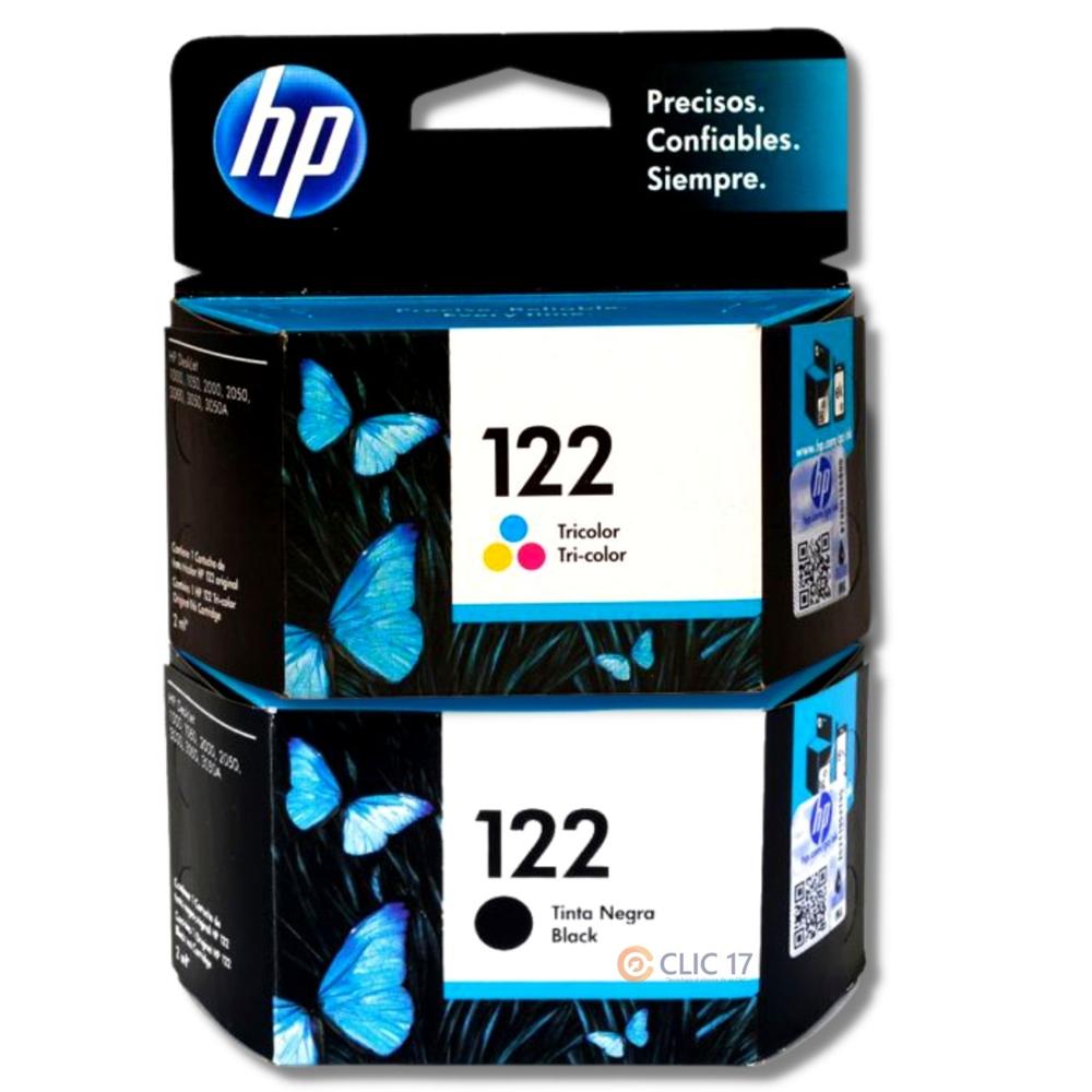TINTA HP 122 NEGRO Y TRICOLOR ORIGINAL