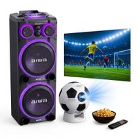 Combo One Box Aiwa AWPOC15 4000W Mas Proyector Inteligente Nium Gol Vision 720P