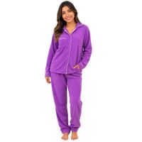Pijama polar dama camiseta y pantalón - Lila
