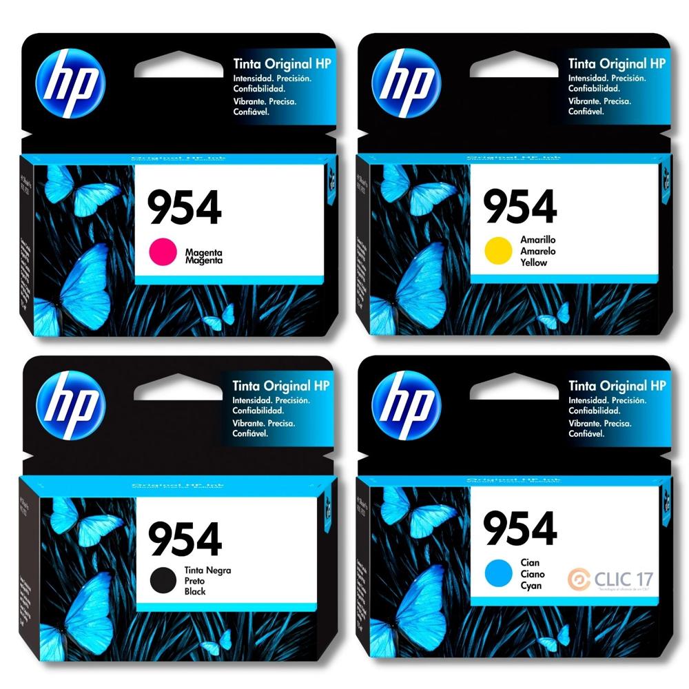 Kit Tinta HP 954 Cyan, Magenta, Amarillo, Negro Original