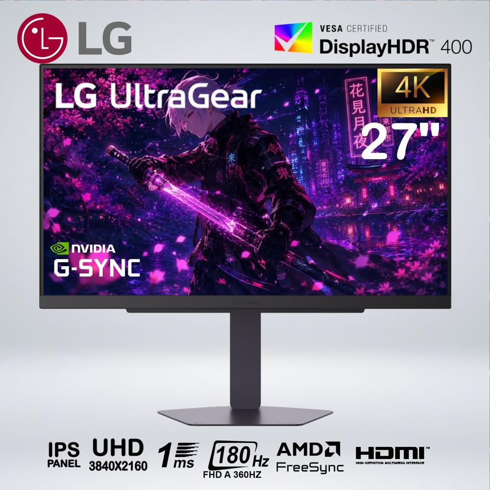 MONITOR GAMING 27G810A LG ULTRAGEAR DE 27'' 180HZ 4K VESA DISPLAYHDR 400 1MS GTG HDMI 2.1