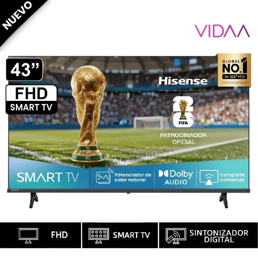 Televisor Hisense 43 Pulgadas FHD SMART TV VIDAA 43A4NV Nuevo Modelo
