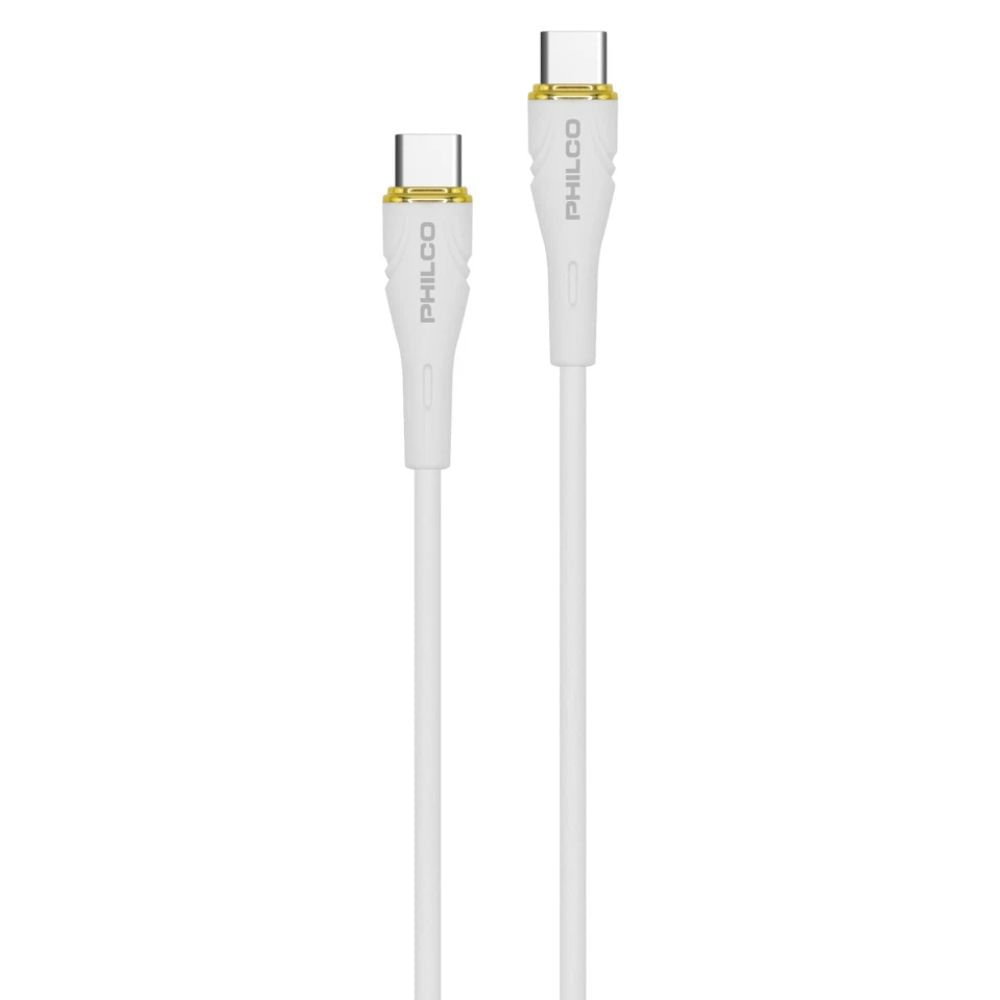 Cable de carga 30W Philco USB C - USB C - FLC2610 Blanco