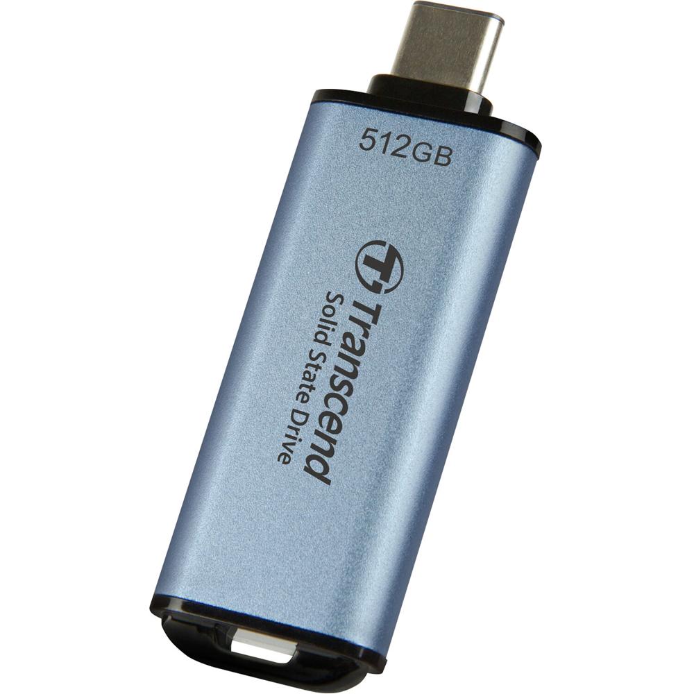 Transcend ESD300 SSD 512GB USB 3.2 Gen 2, Velocidades de Lectura hasta 1050 MB/s y Escritu