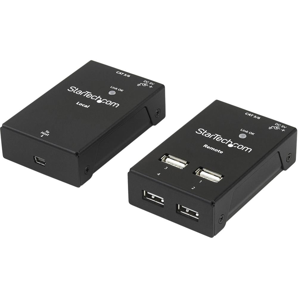 StarTech Extensor USB 2.0 de 4 Puertos sobre Cat 5/Cat 6 - Hasta 165' con RJ45