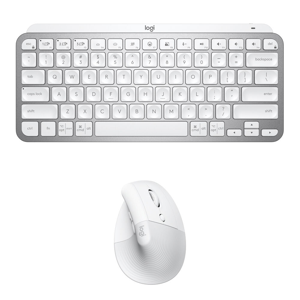 Logitech Kit Creativo MX Keys Mini y Mouse Vertical Lift - Conectividad Bluetooth y 2.4 GH