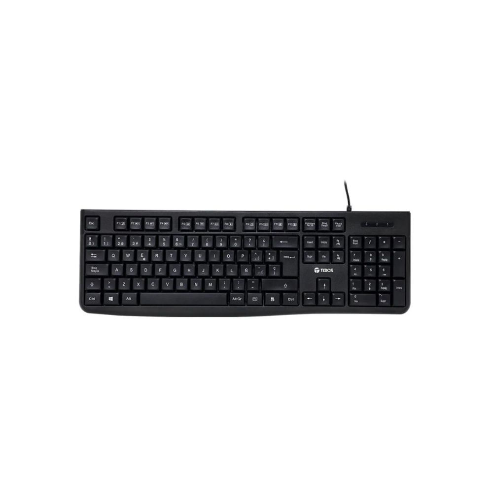 Teclado Estándar Teros TE-4067S USB Español - Negro