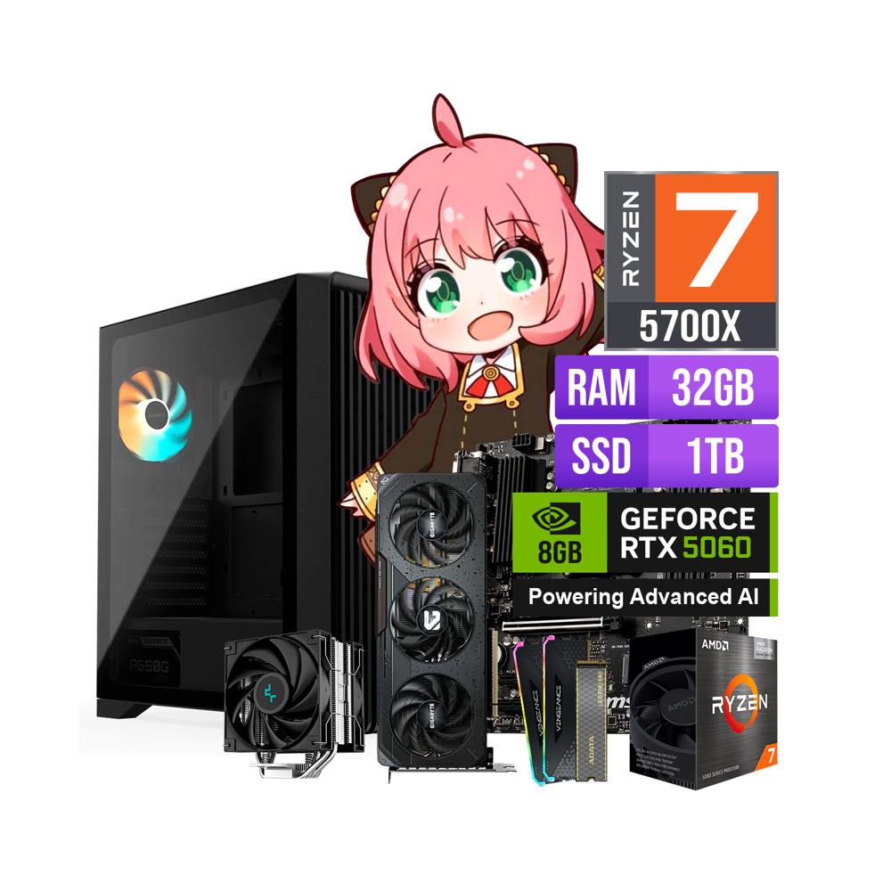 CPU GAMER RYZEN 7 5700X 32GB 1TB SSD RTX 5060 8GB