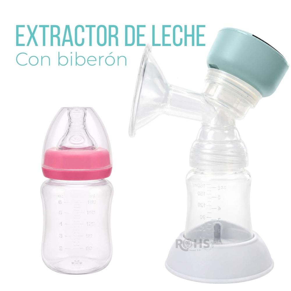 Extractor De Leche Eléctrico Recargable Con Pantalla LED 4 Modos Y Biberón 180 Ml