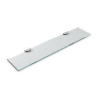 Repisa para baño con vidrio transparente 40 x 0.8 cm Zaga