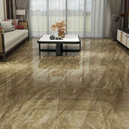Piso Porcelanato Marmolizado Moka Marrón 120x60cm 2.16m2 Orange