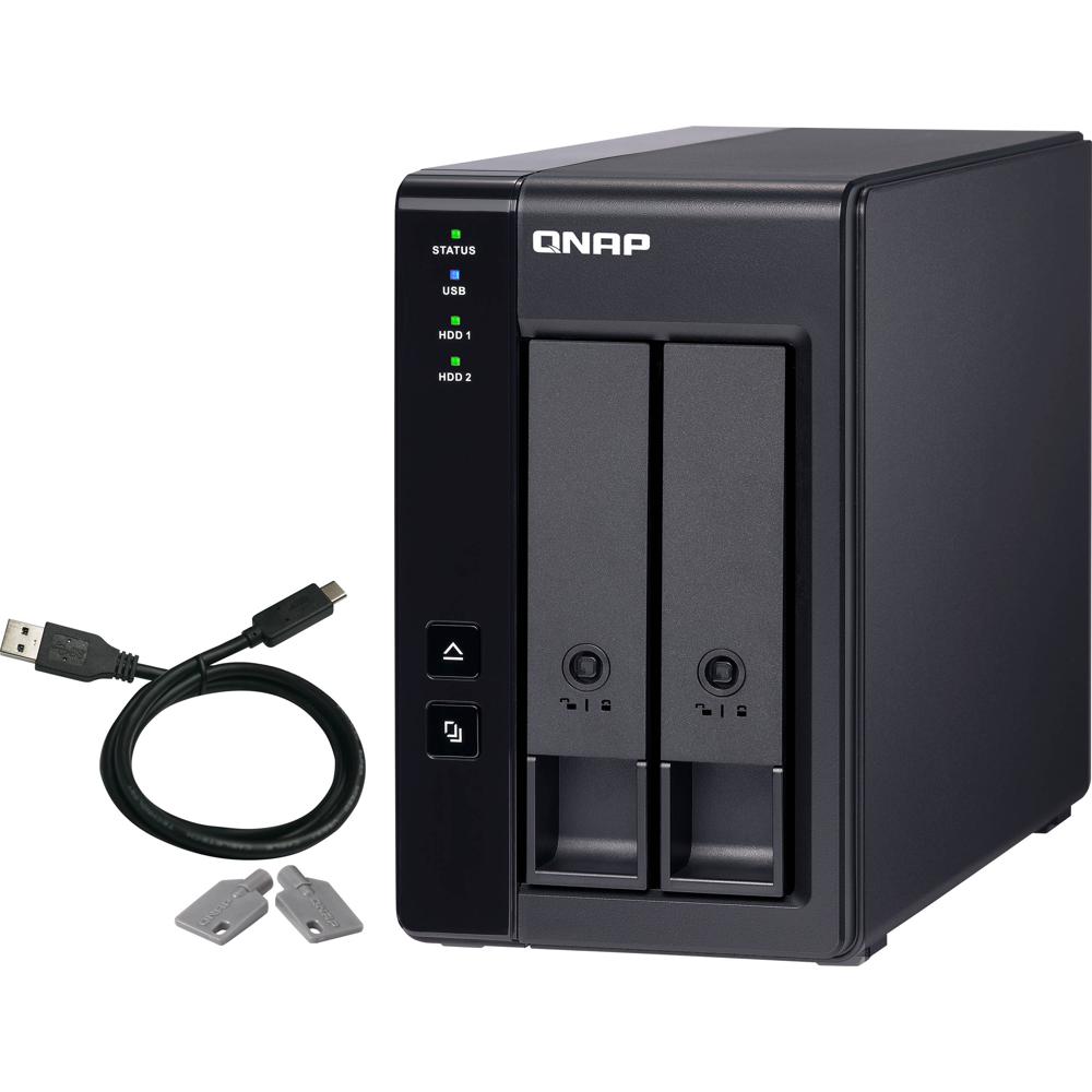 QNAP TR-002 Enclosure de Expansión RAID USB 3.2 Gen 2 de 2 Bahías con Soporte para RAID