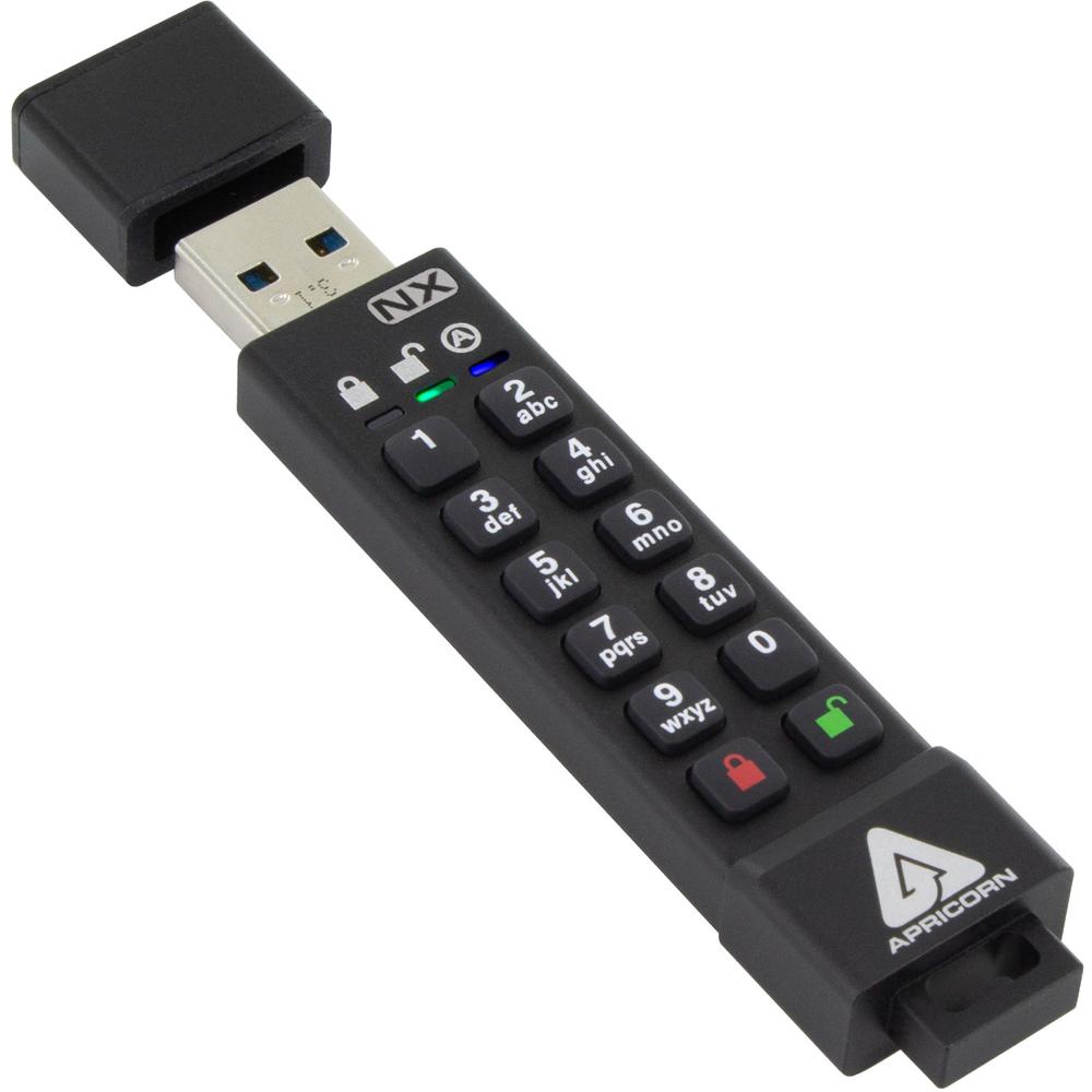 Apricorn Aegis Secure Key 3NX USB 3.1 Flash Drive 64GB con Encriptación AES-XTS y Teclado