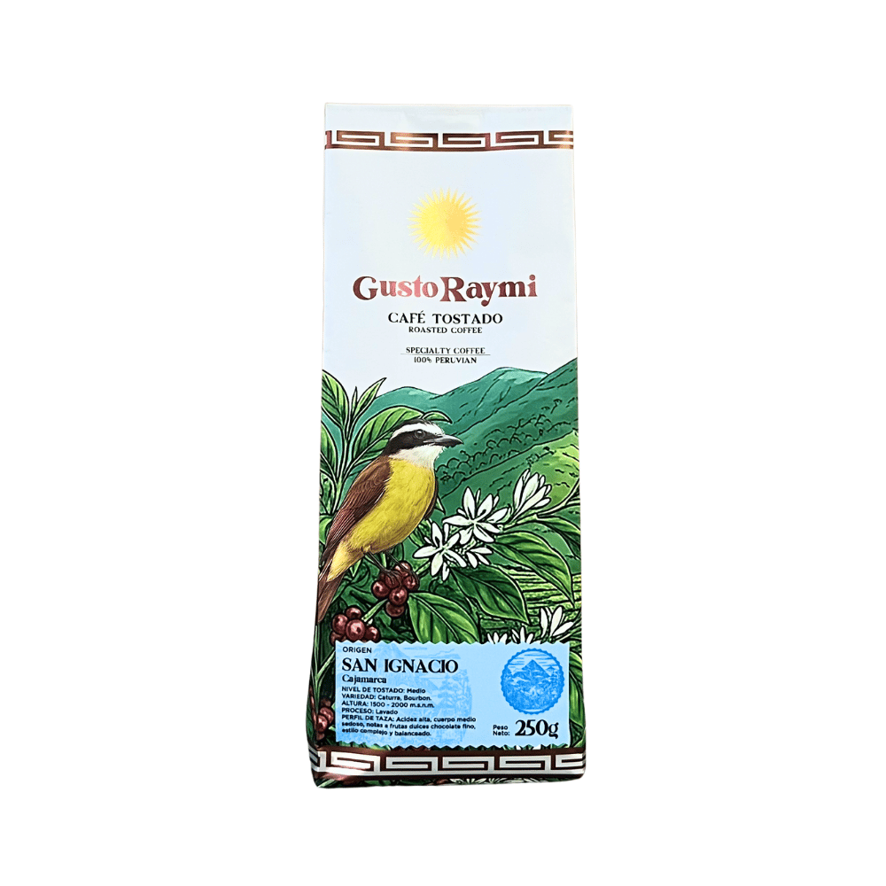 Café tostado orgánico origen Chirinos Gusto Raymi 250g