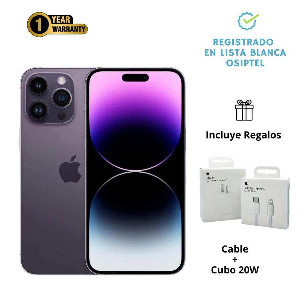 IPhone 14 Pro Max 256gb Deep Purple  A2651 Semi nuevo - Condición OPEN BOX Batería 100
