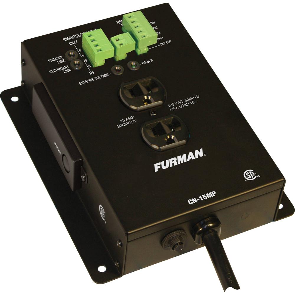 Furman CN-15MP MiniPort Contractor Series 15A - Protección de Voltaje, 2 Salidas, Montaje
