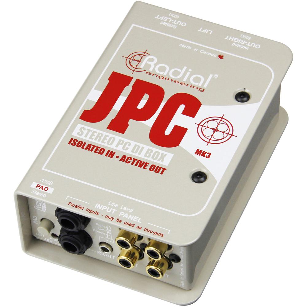 Radial Engineering JPC Caja Directa Activa para Computadoras Portátiles - 2 Canales, Aisl