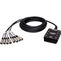Hosa Technology Snake Stage Box SH-8X4-25, 8 Canales XLR 3-Pin Masculino, 4 TRS Retorno, 2