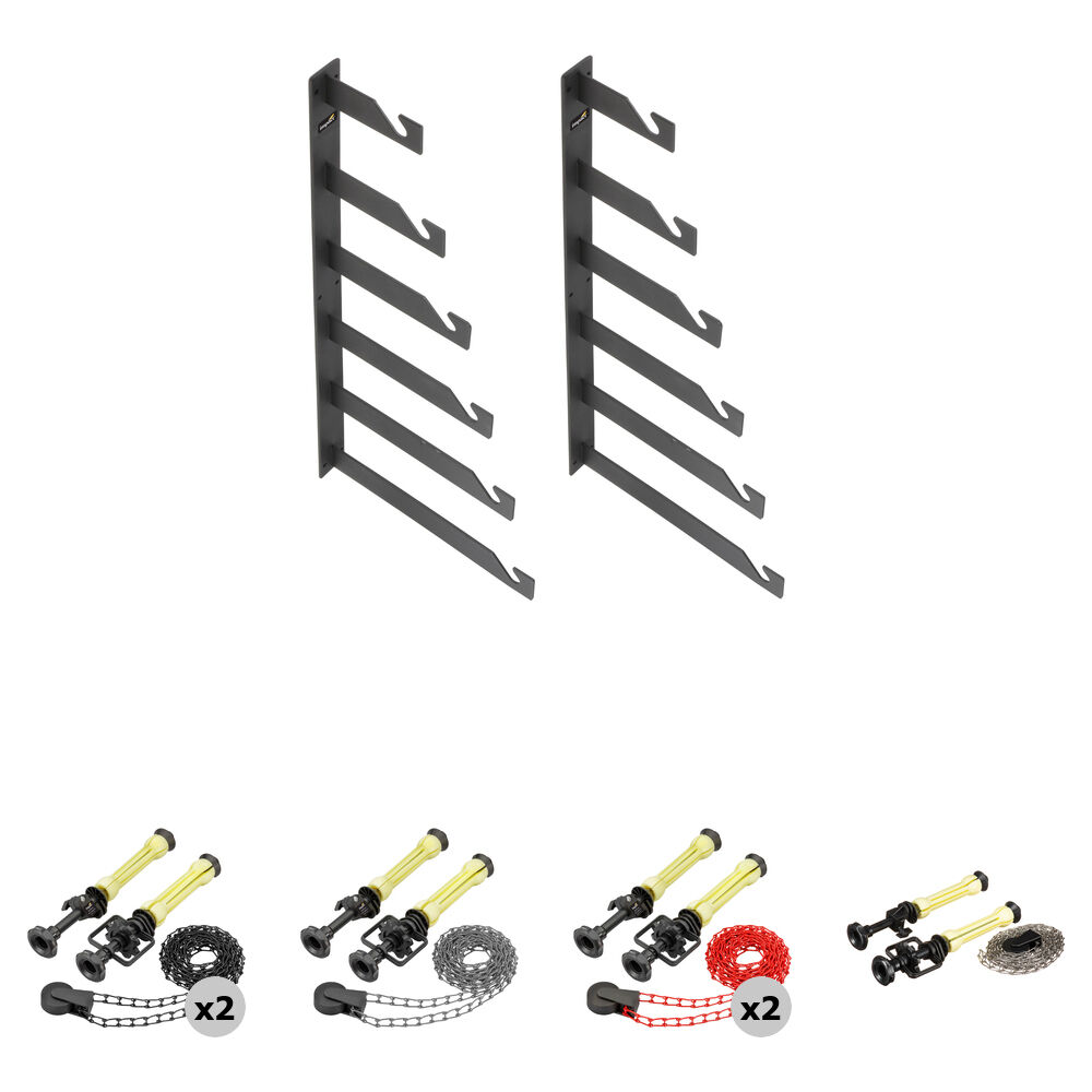 Impact Background Sextuple Hook Kit con Cadenas Metálicas y Plásticas Color Código