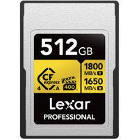 Lexar CFexpress 4.0 Type A 512GB Professional GOLD - 1800 MB/s lectura, 1650 MB/s escritur