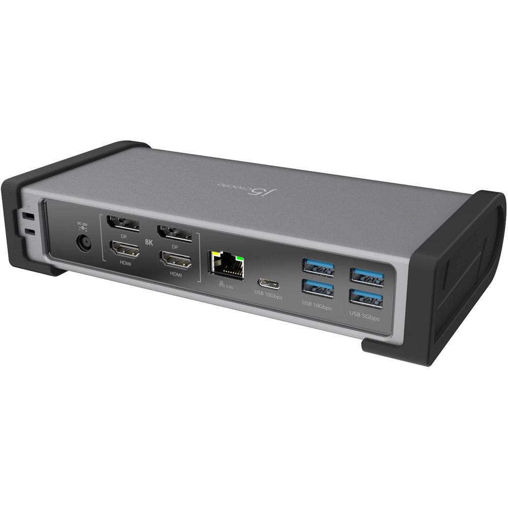 j5create Docking Station Thunderbolt 4 Quad-Display - Soporta hasta 8K, 4 puertos USB-A, 2