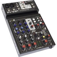 Peavey PV 6 BT Consola de Mezcla con Bluetooth, 2 Preamplificadores de Micrófono, Compres