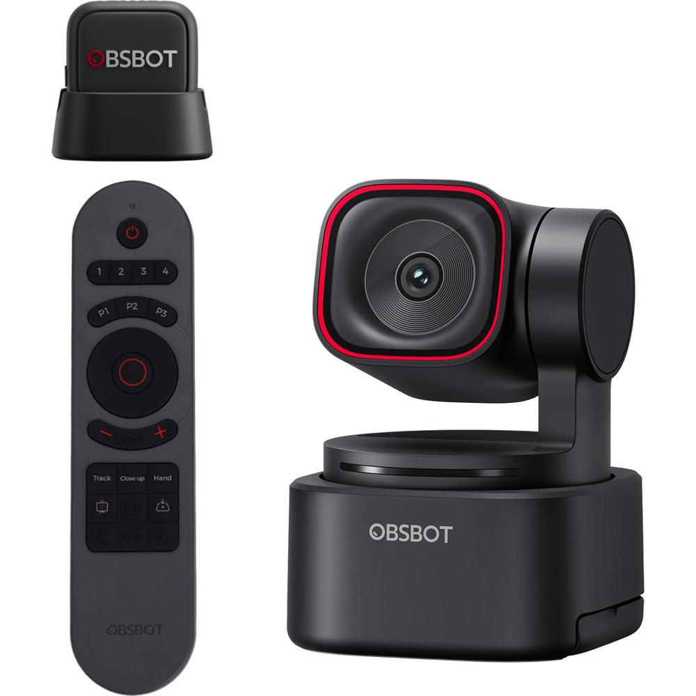 OBSBOT Tiny 3 Lite Webcam 4K con Control Remoto y Micrófono Inalámbrico VOX SE