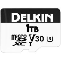 Delkin Devices microSDXC 1TB Drone UHS-I V30 - 195 MB/s lectura, 160 MB/s escritura, inclu