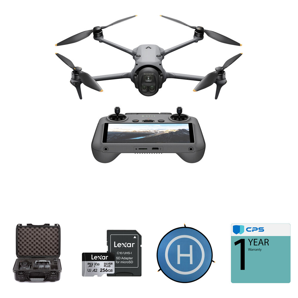 DJI Mavic 4 Pro Drone - Gimbal 360°, Lente Hasselblad 6K60 HDR, Kit de Accesorios de Viaj