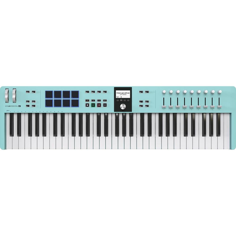 Arturia KeyLab Essential mk3 Controlador MIDI Universal de 61 Teclas con Software, Incluye