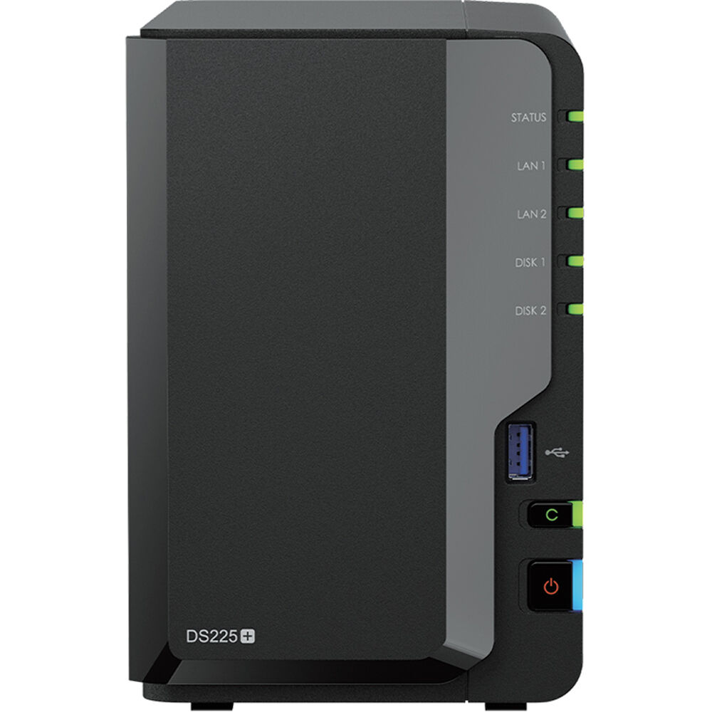 Synology DiskStation DS225+ NAS 2-Bay con Procesador Intel Celeron J4125, 2GB RAM, Soporte
