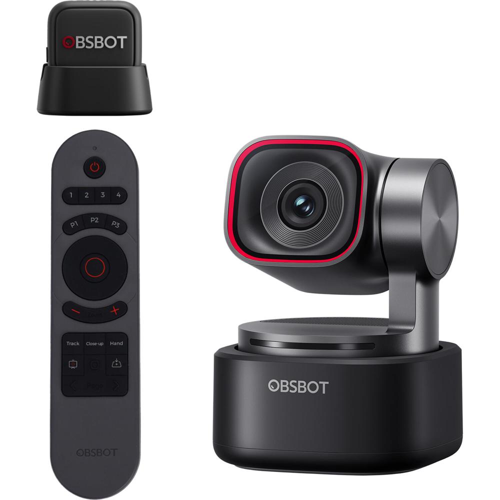 OBSBOT Tiny 3 Webcam 4K con Control Remoto y Micrófono Inalámbrico VOX SE