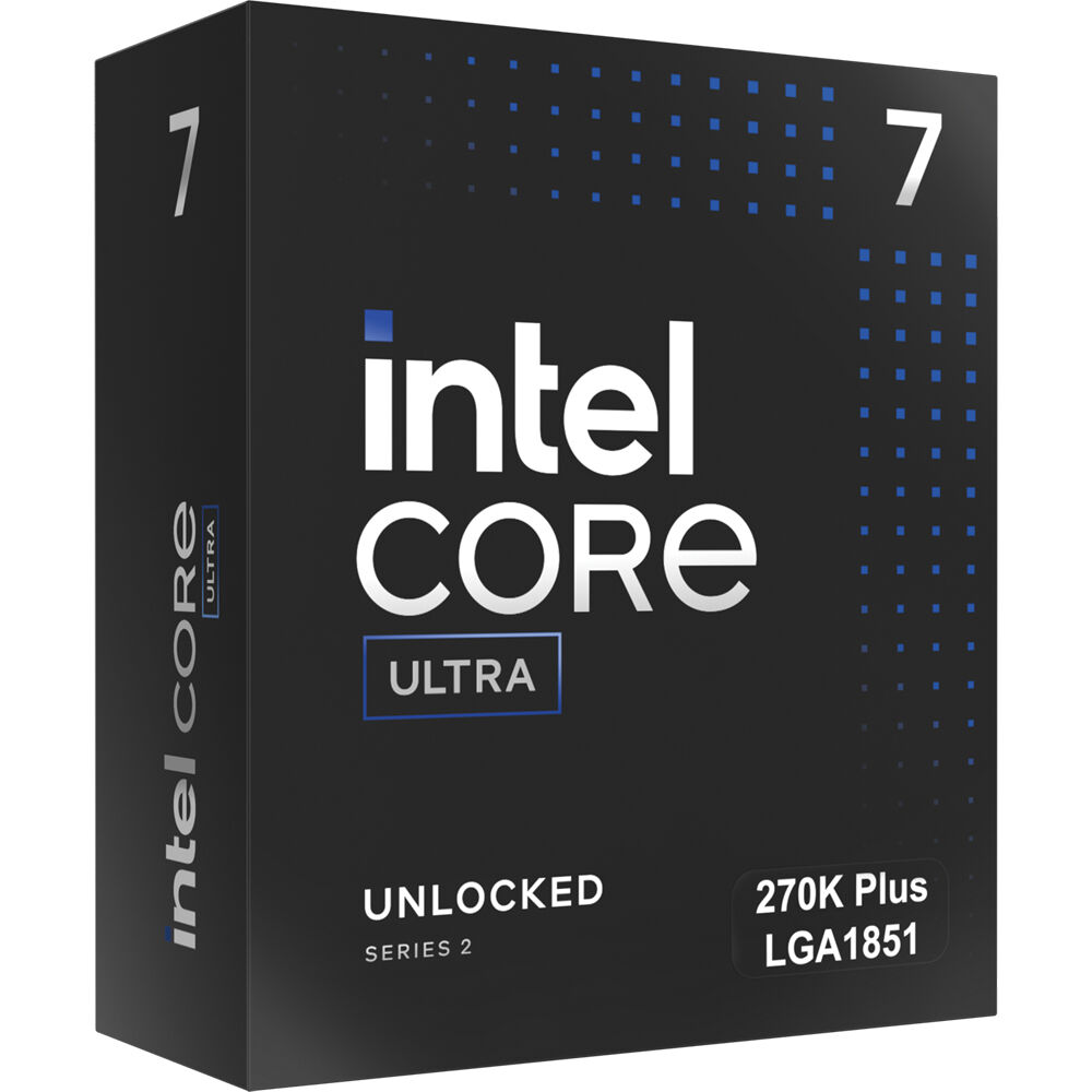 Intel Core Ultra 7 270K Plus Procesador 24-Core LGA 1851, 3.7 GHz P-Core, 5.5 GHz Turbo Bo