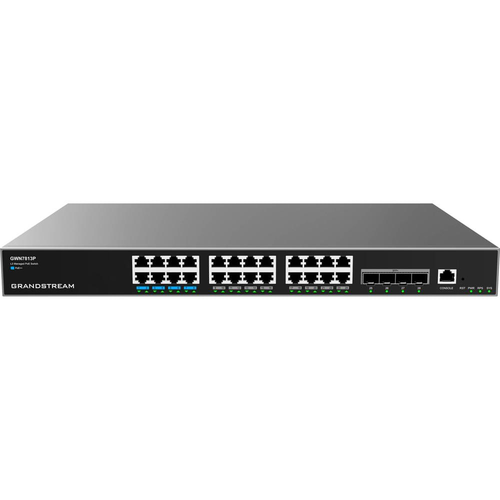 Grandstream Switch Gestionado GWN7813P 24 Puertos Gigabit PoE++ 370W, 8 Puertos PoE++ (60W