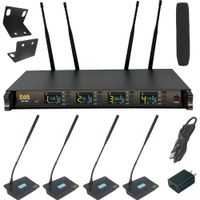 CAD Sistema Inalámbrico de Micrófono Gooseneck WX1400GN 4 Canales UHF (550 a 590 MHz) -