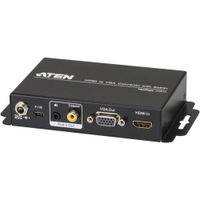 ATEN Convertidor HDMI a VGA VC812 con Escalador, Soporta Audio Analógico/Digital, Resoluc