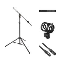 Auray MS-SB2T Soporte de Micrófono de Estudio con Base de Trípode, Altura Ajustable de 5