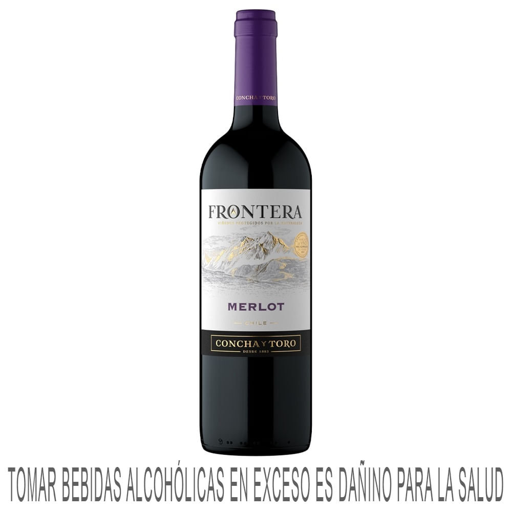 Vino Tinto FRONTERA Merlot Botella 750ml