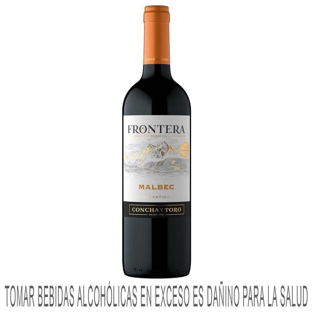 Vino Tinto FRONTERA Malbec Botella 750ml