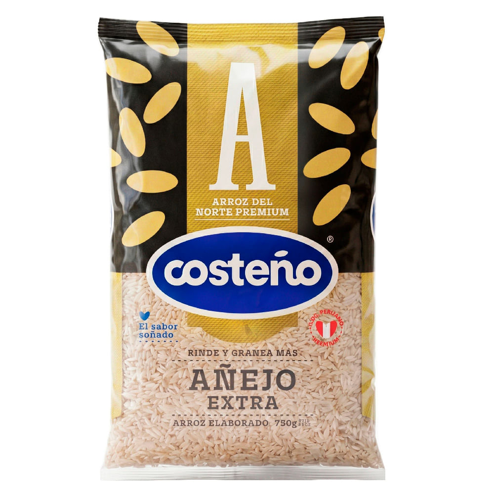 Arroz Añejo Extra COSTEÑO Bolsa 750g