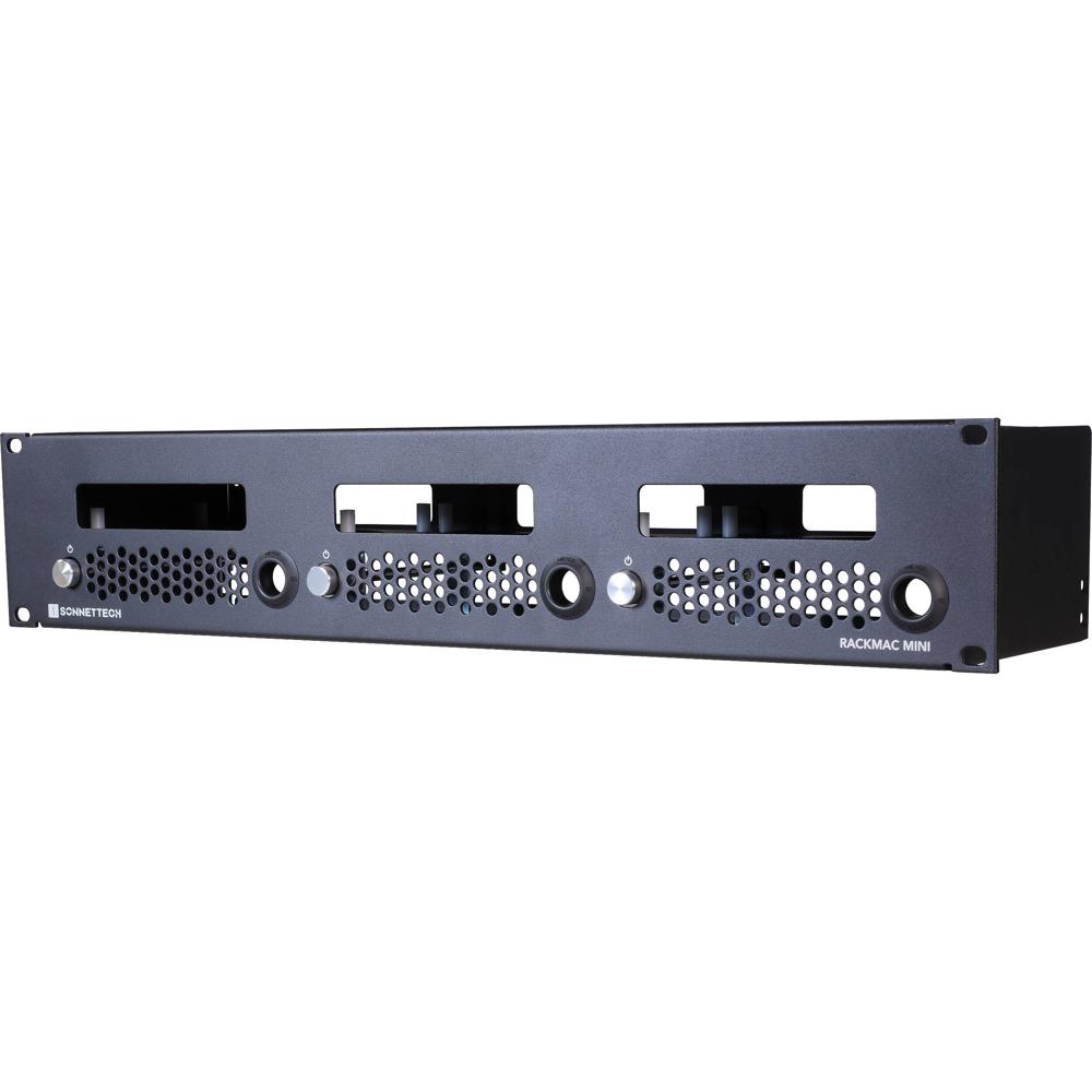 Sonnet RackMac mini (2024+) Enclosure 2U para 3 Mac mini, Acero, Profundidad de Montaje 5.